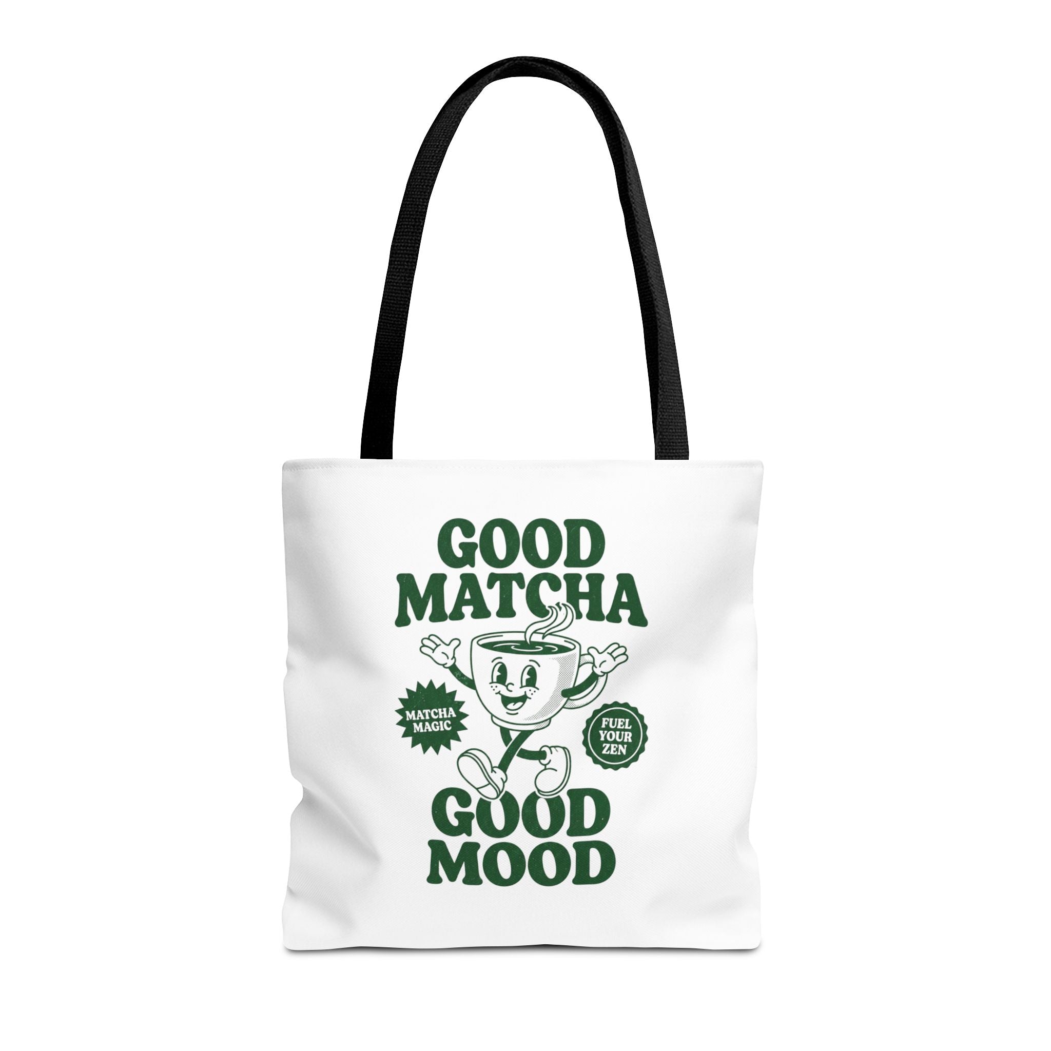 "Good Matcha Good Mood" Reusable Grocery & Coffee Lover Tote