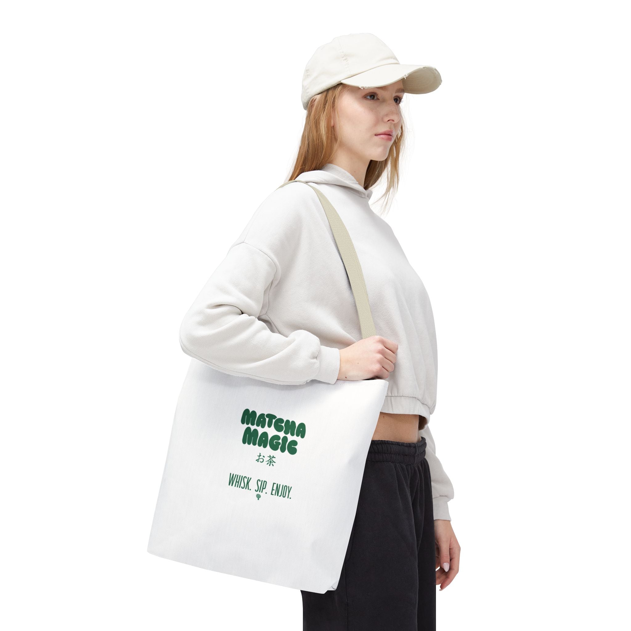 "Matcha Magic" Printed Reusable Grocery & Everyday Carry Tote