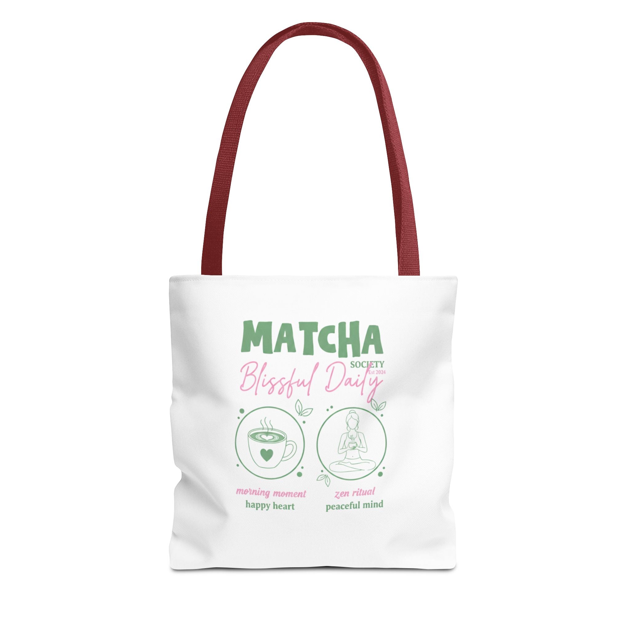 Cute Green Tea Illustration, 'Matcha Blissful Days' Eco Shopper