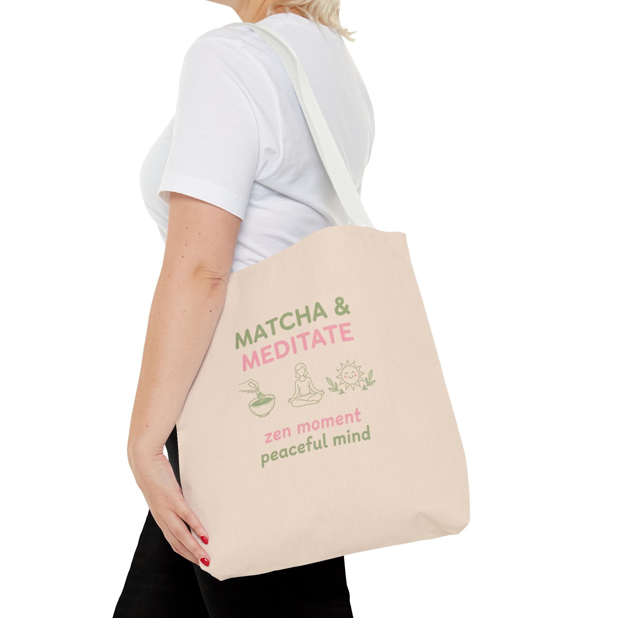 Zen Moment, Peaceful Mind Canvas Tote