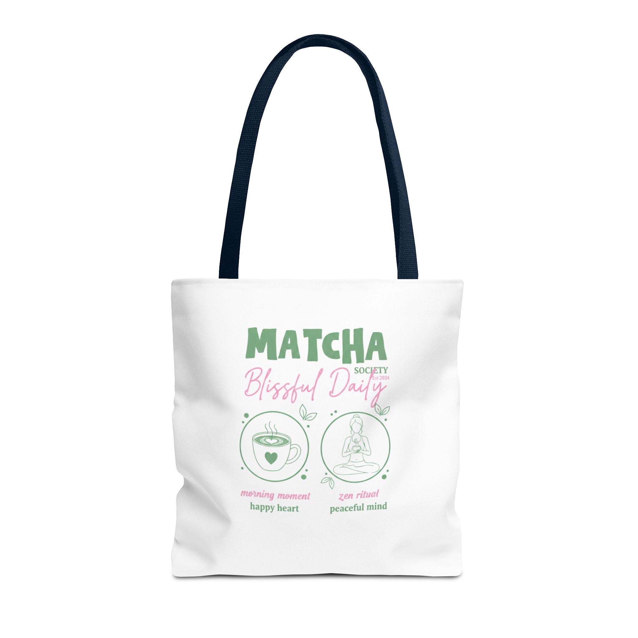 Cute Green Tea Illustration, 'Matcha Blissful Days' Eco Shopper