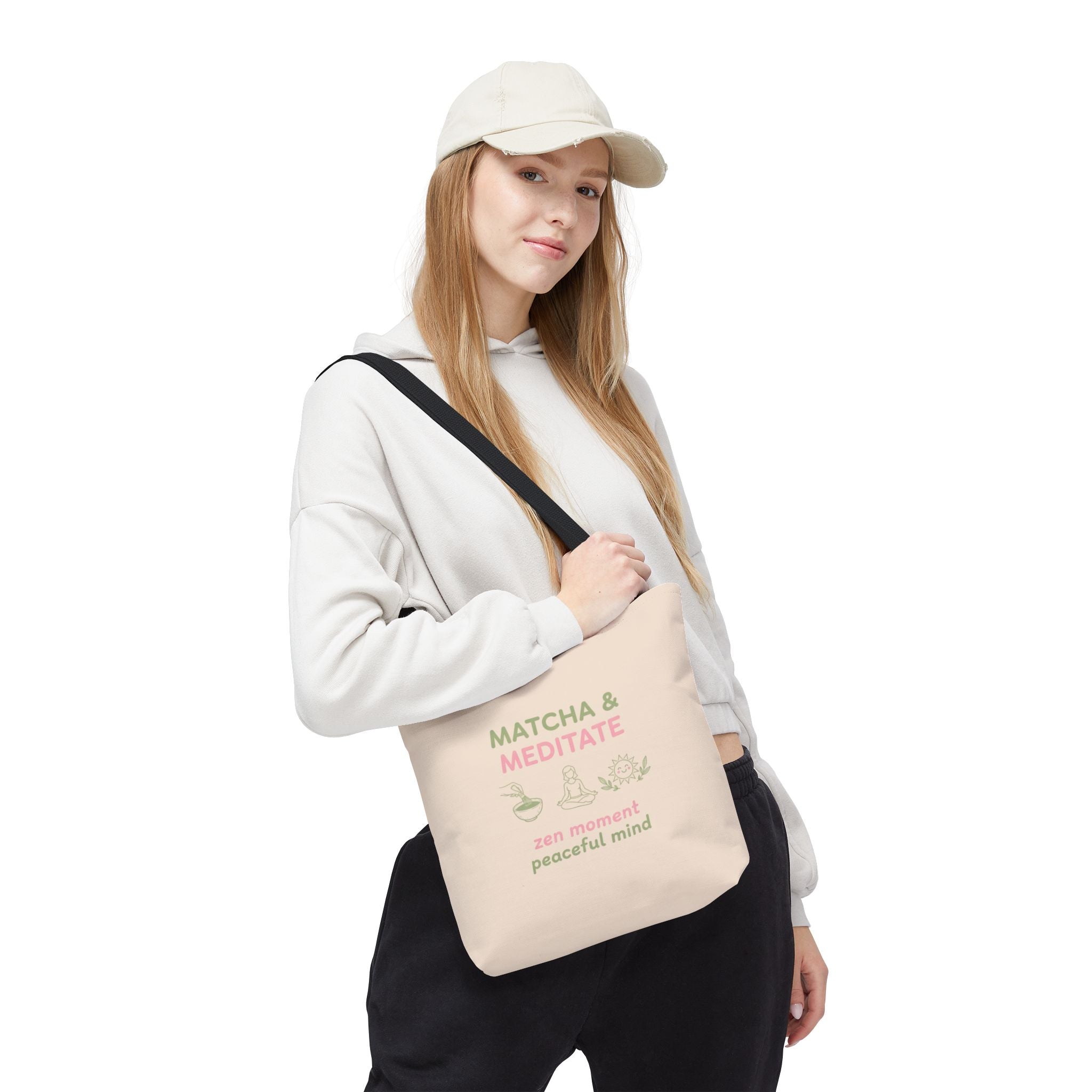 Zen Moment, Peaceful Mind Canvas Tote
