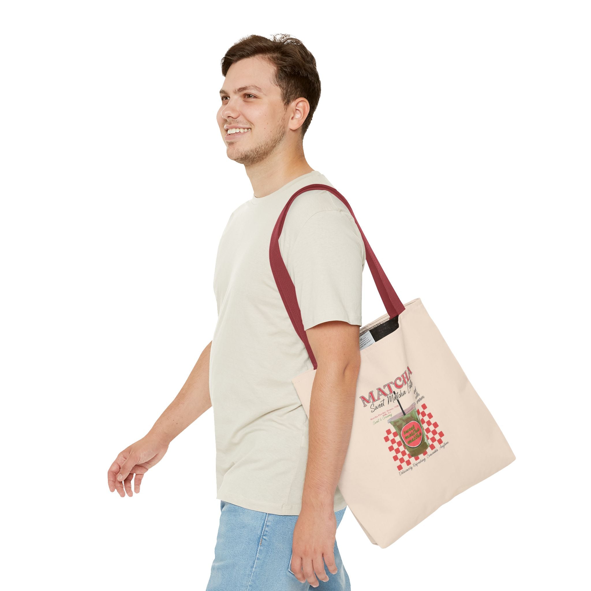Retro 'Matcha Sweet Matcha Life' Reusable Grocery & Coffee Bag
