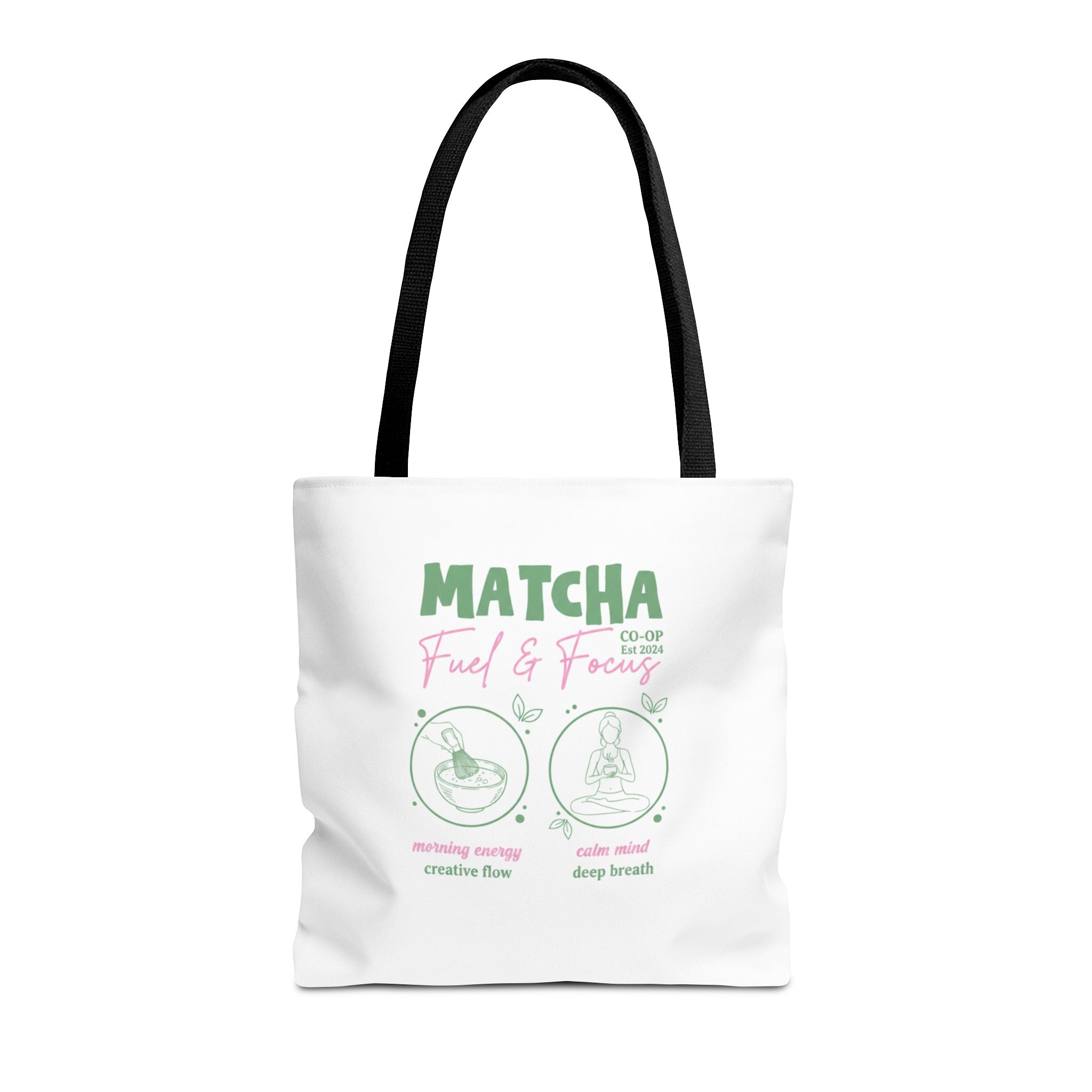 Eco Coffee Tea Shopper with 'Matcha: Fuel & Focus' Graphic