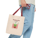 Retro Checker Iced Drink Graphic Tote