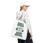 "Daily Green Good Ritual" Eco-Friendly Grocery Tote