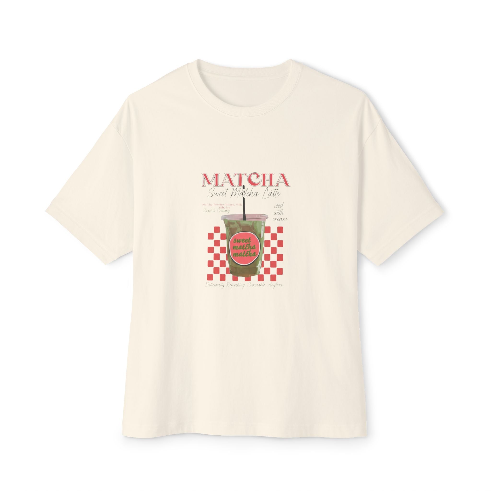 "Matcha Good Vibes" Oversized Boxy T-Shirt