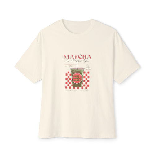 "Matcha Good Vibes" Oversized Boxy T-Shirt