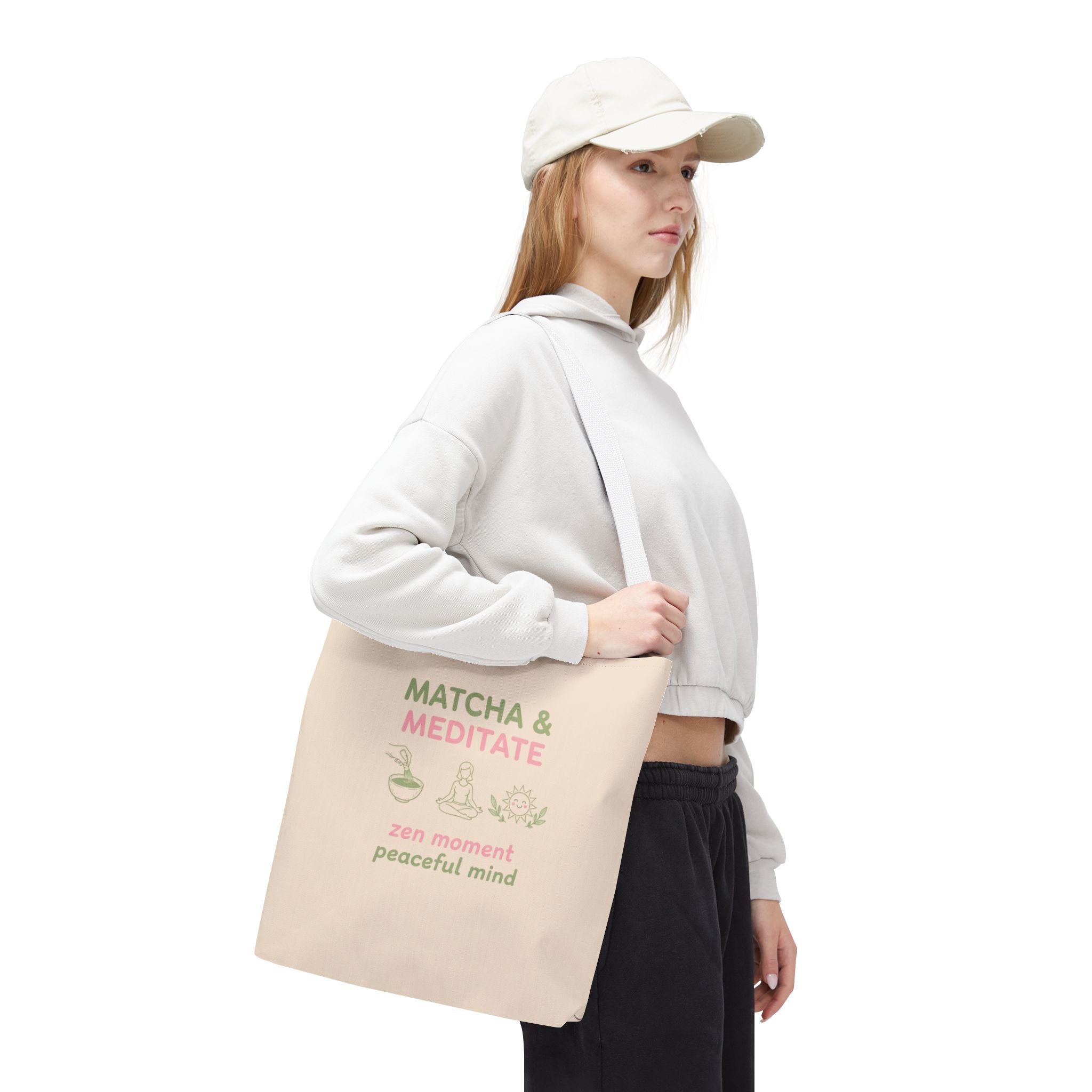 Zen Moment, Peaceful Mind Canvas Tote