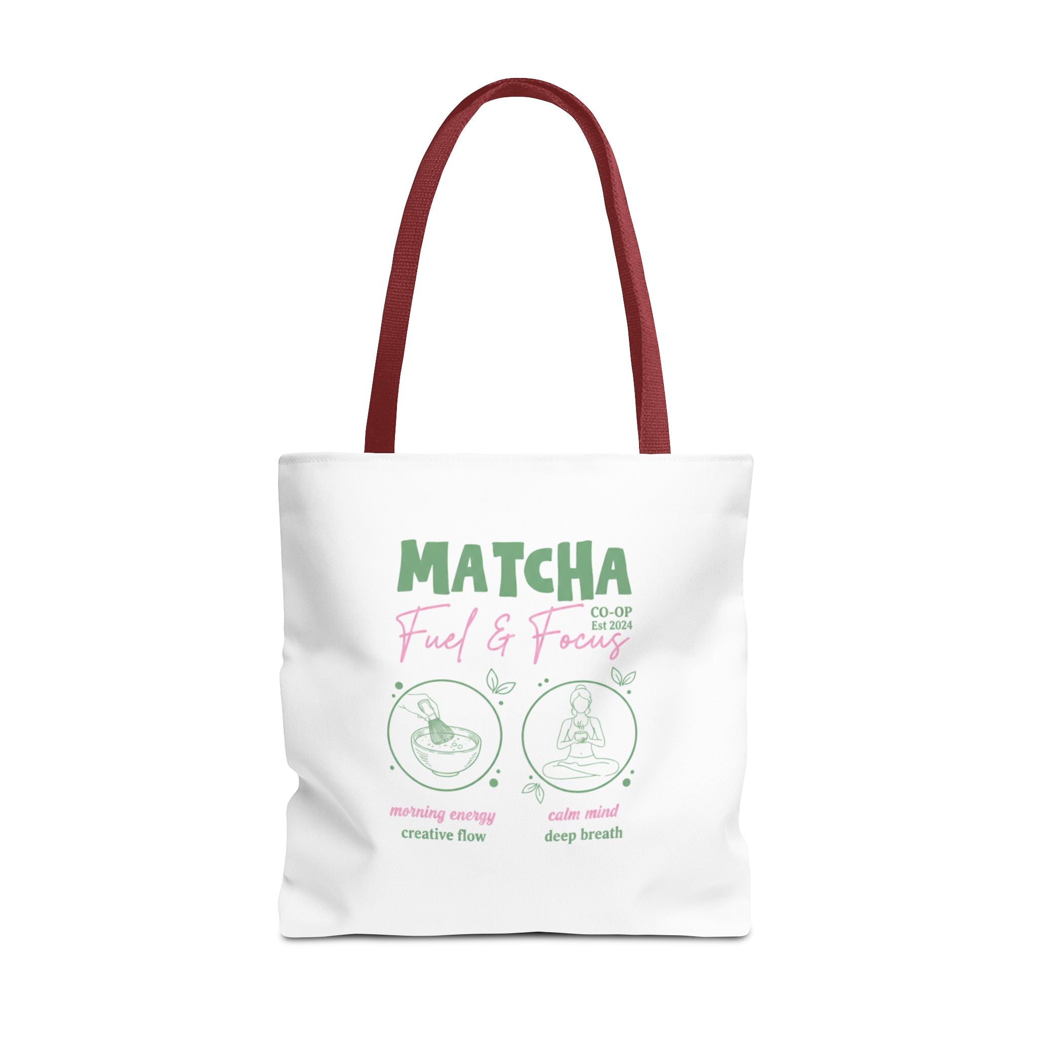 Eco Coffee Tea Shopper with 'Matcha: Fuel & Focus' Graphic
