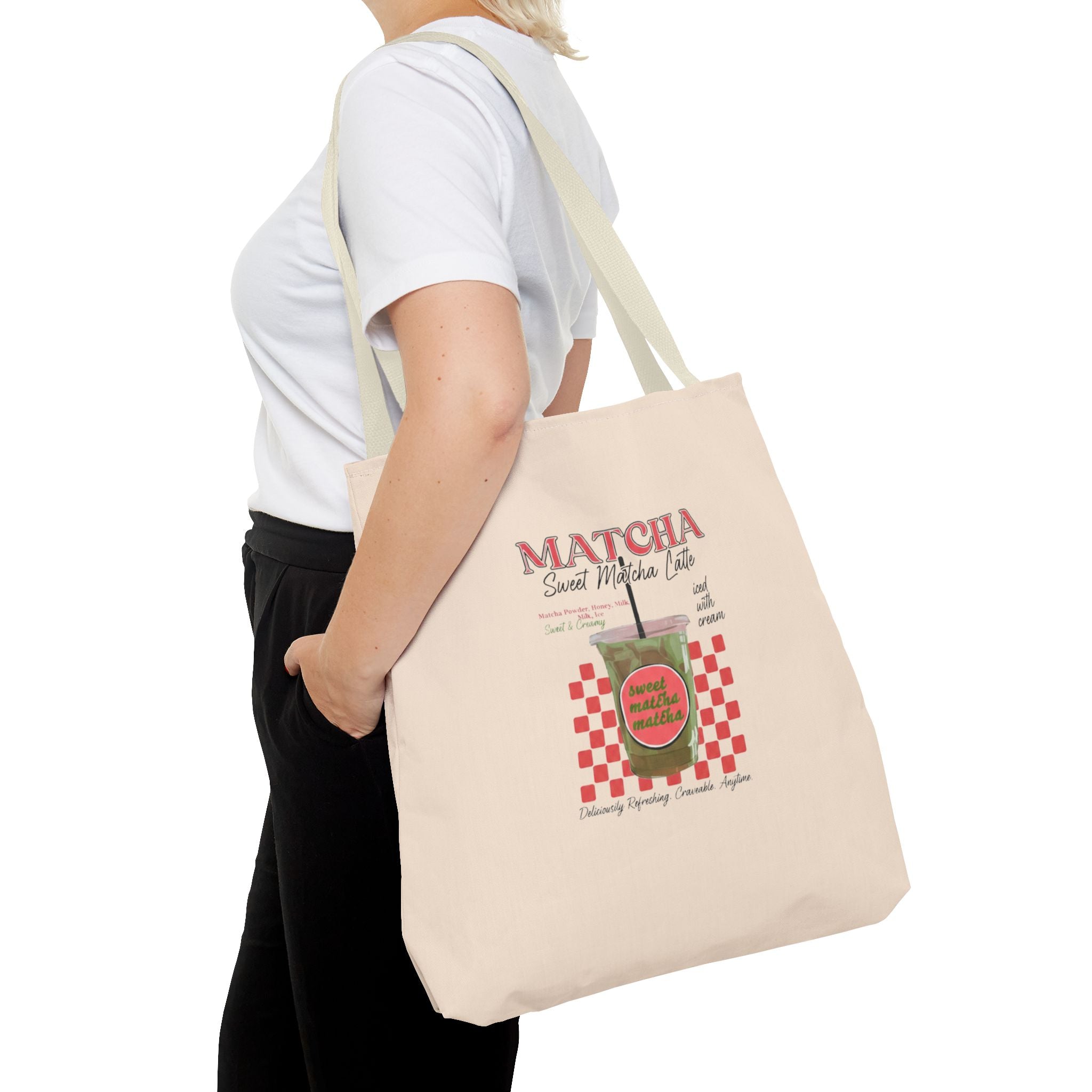 Retro 'Matcha Sweet Matcha Life' Reusable Grocery & Coffee Bag