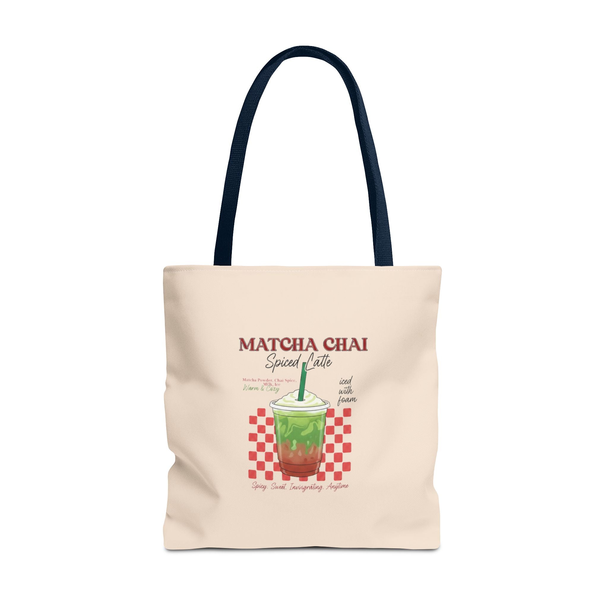 Retro Checker Iced Drink Graphic Tote
