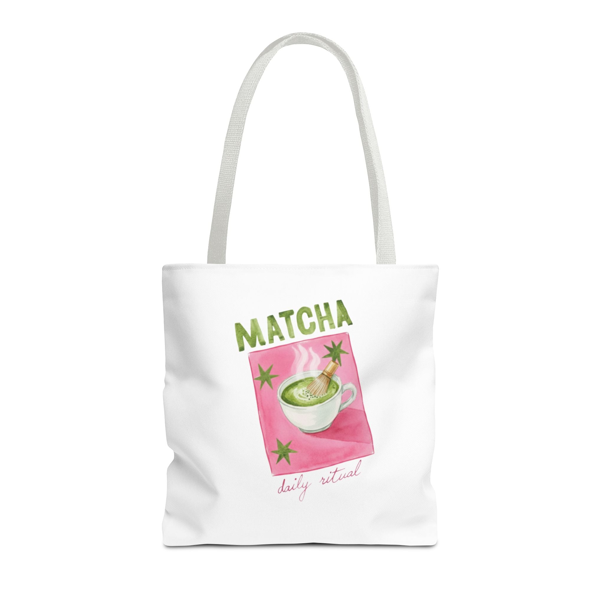 'Matcha Daily Ritual' Illustrated Tea Canvas Tote