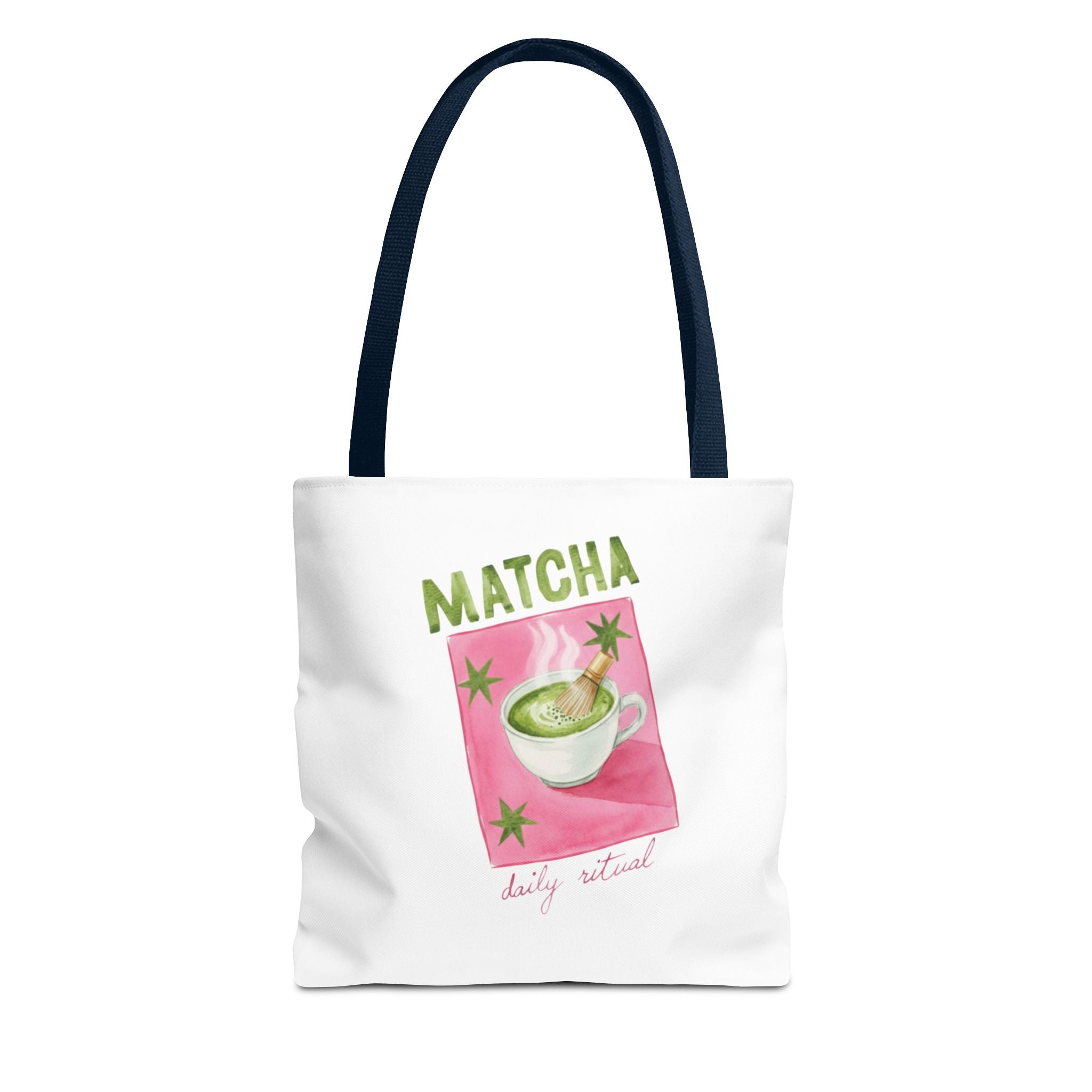'Matcha Daily Ritual' Illustrated Tea Canvas Tote