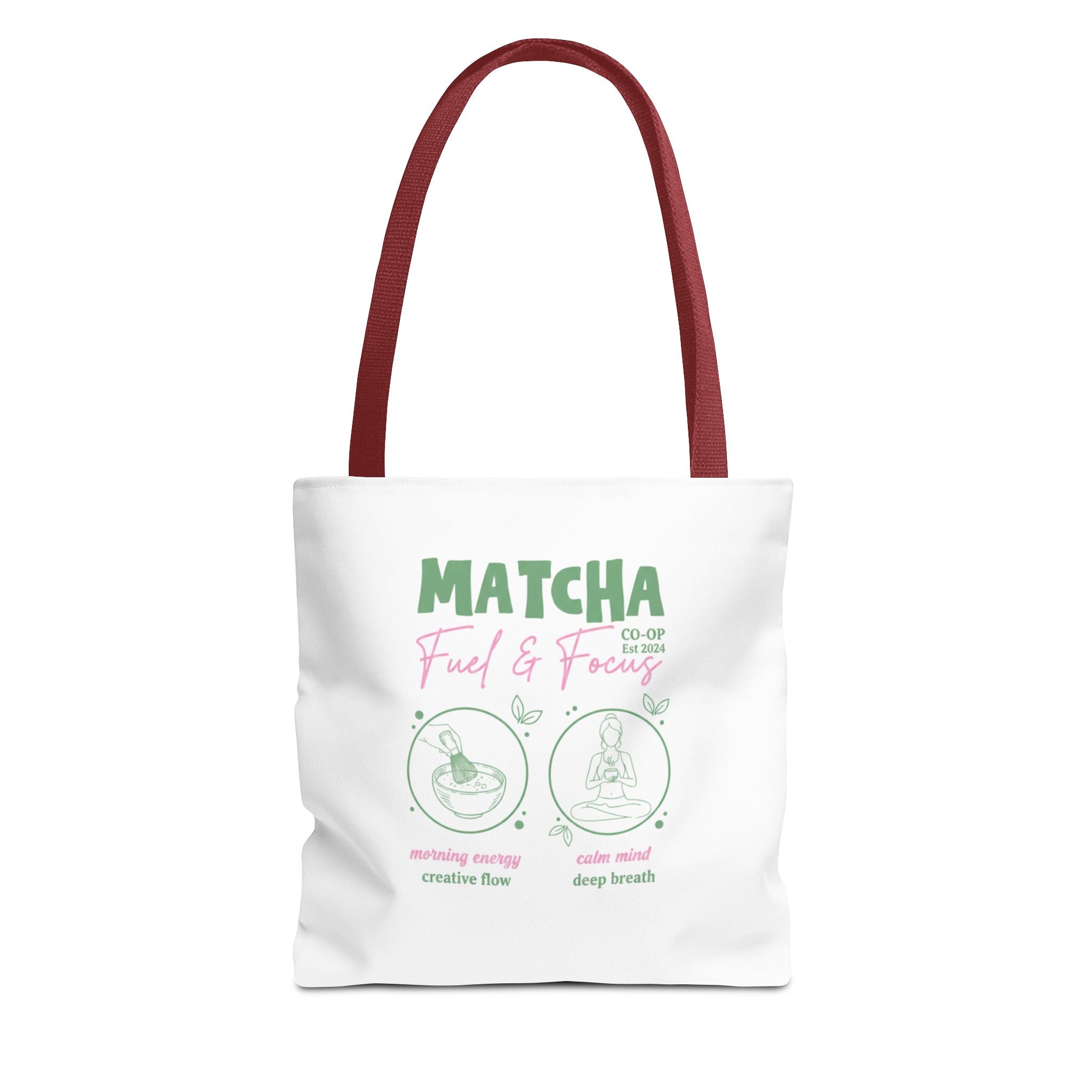 Eco Coffee Tea Shopper with 'Matcha: Fuel & Focus' Graphic