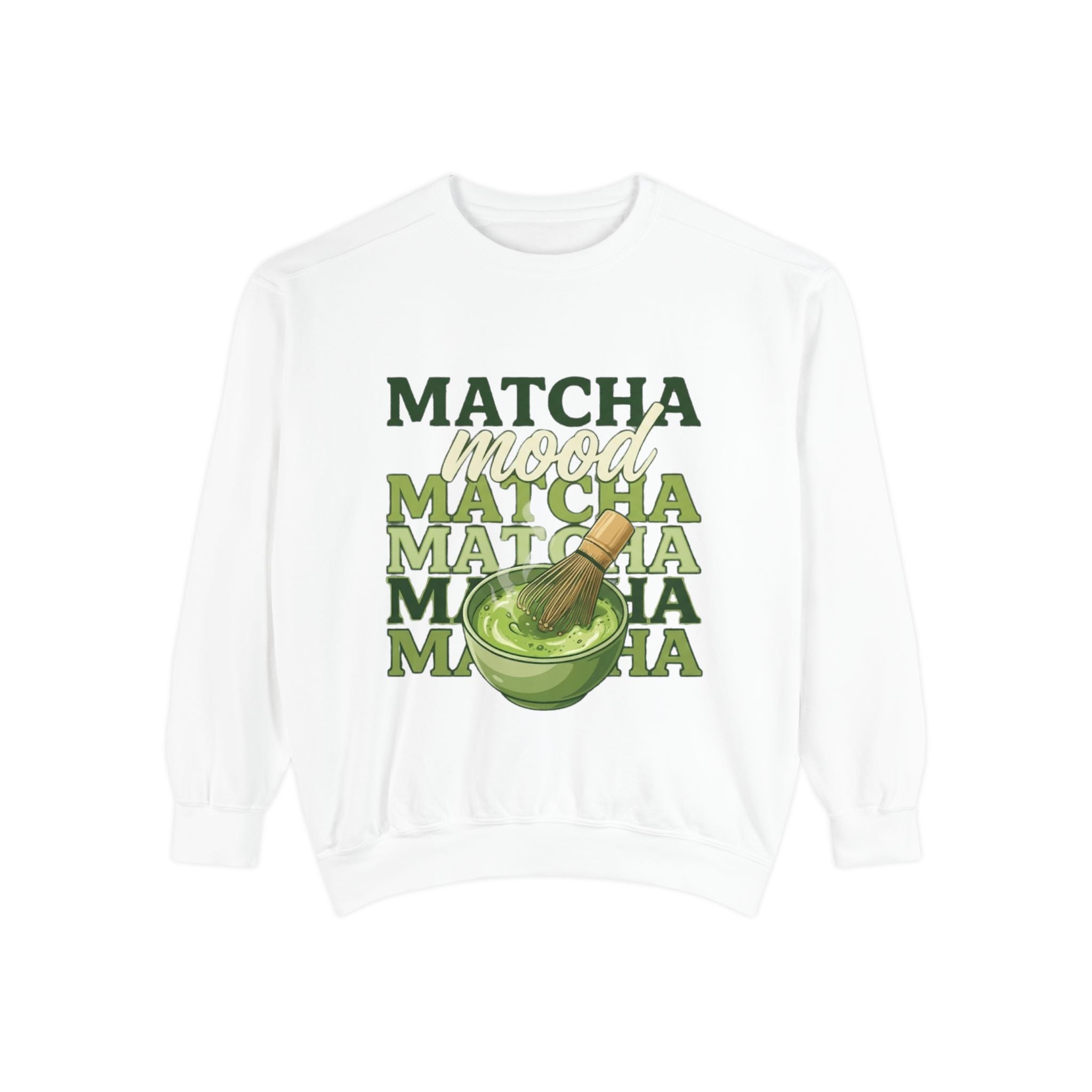 'Matcha' Graphic Cozy Tea Lover Crewneck