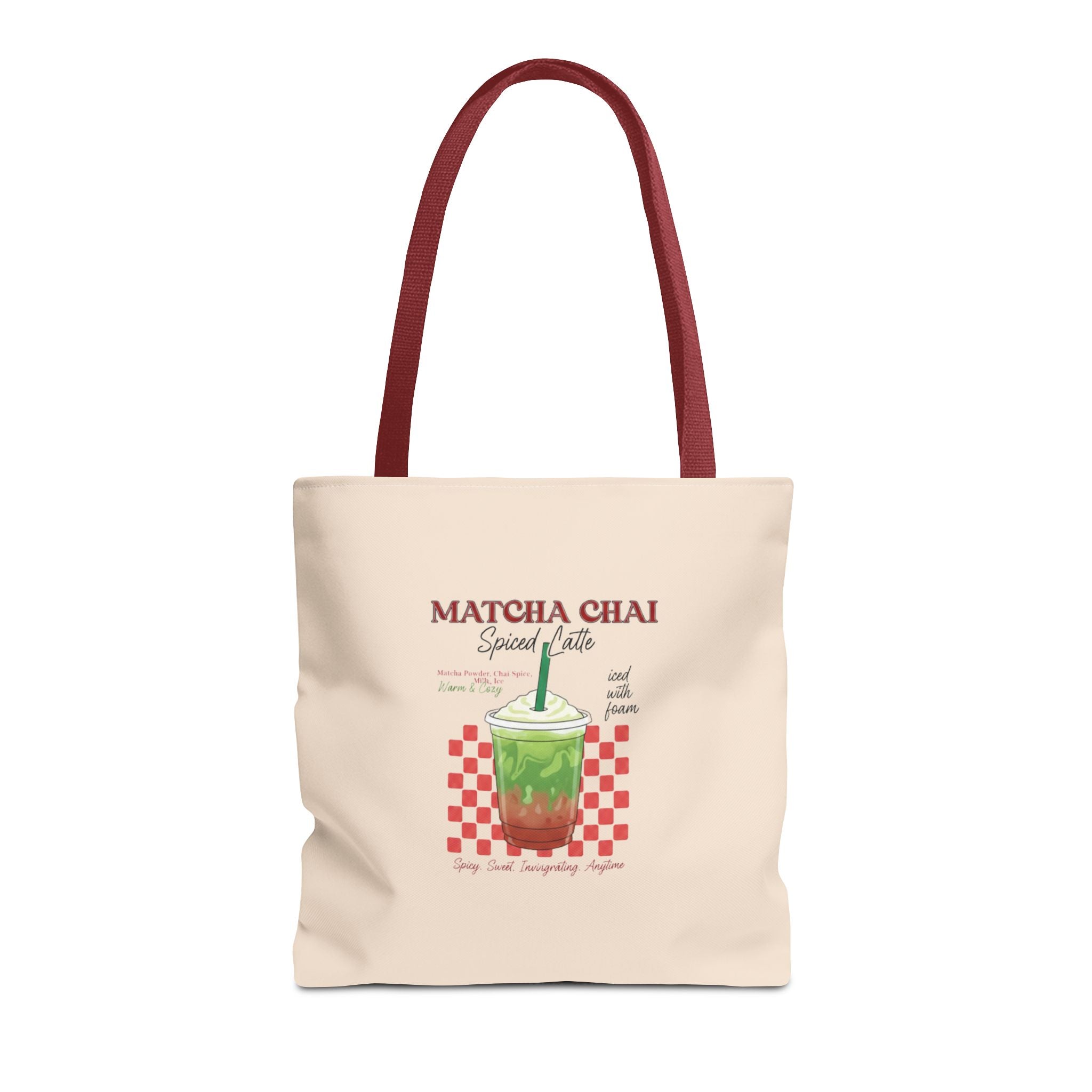 Retro Checker Iced Drink Graphic Tote