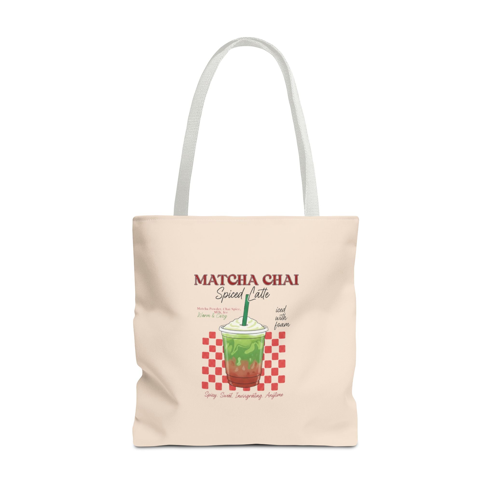 Retro Checker Iced Drink Graphic Tote