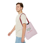 "matcha girls drink matcha born to whisk" Pink Reusable Shopping Tote