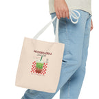 Retro Checker Iced Drink Graphic Tote