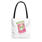 'Matcha Daily Ritual' Illustrated Tea Canvas Tote