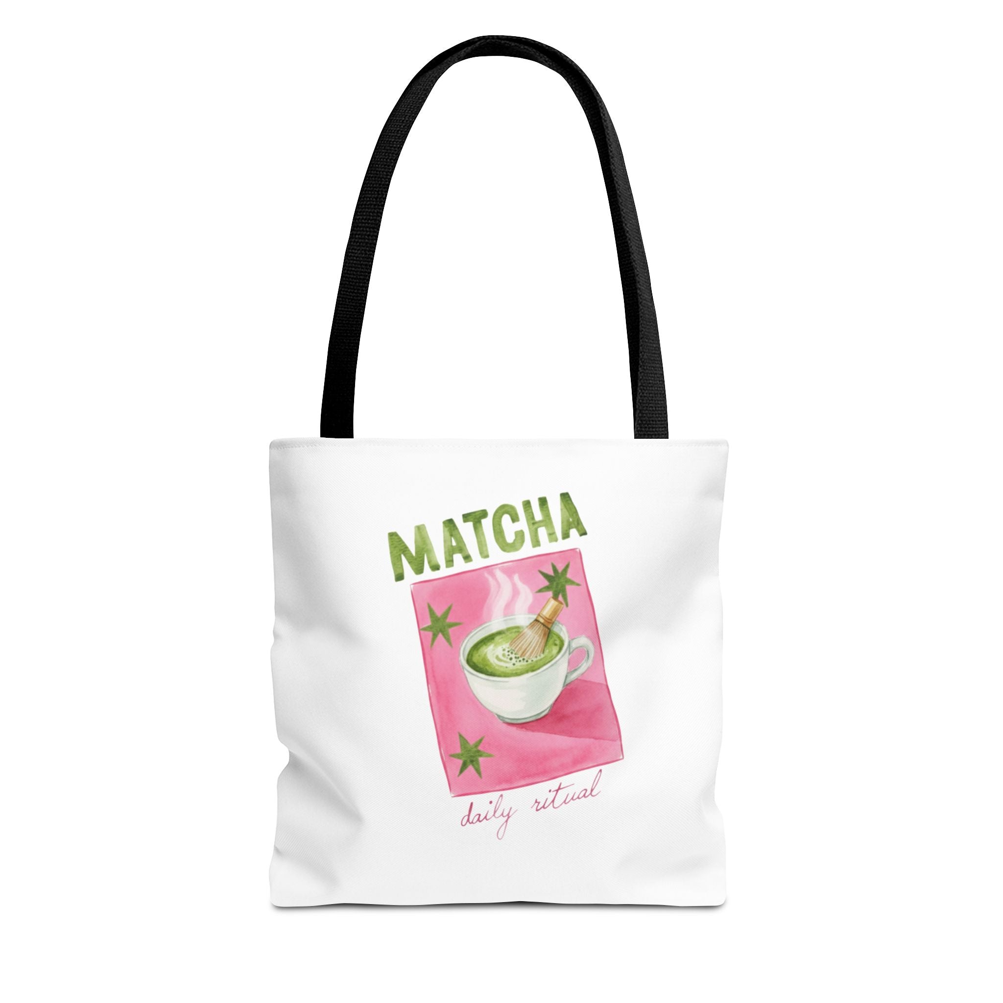 'Matcha Daily Ritual' Illustrated Tea Canvas Tote