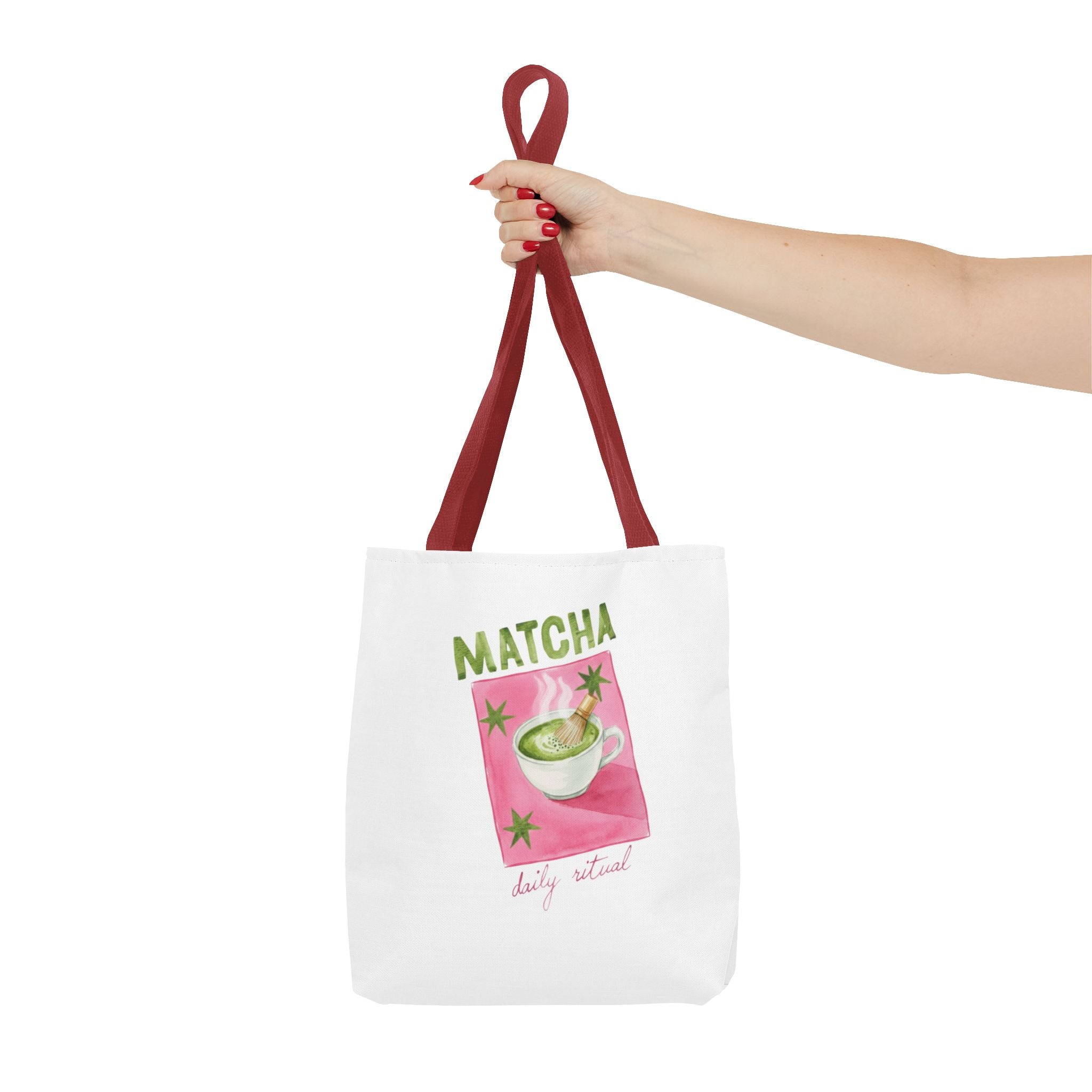 'Matcha Daily Ritual' Illustrated Tea Canvas Tote