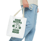 "Good Matcha Good Mood" Reusable Grocery & Coffee Lover Tote