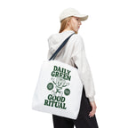 "Daily Green Good Ritual" Eco-Friendly Grocery Tote