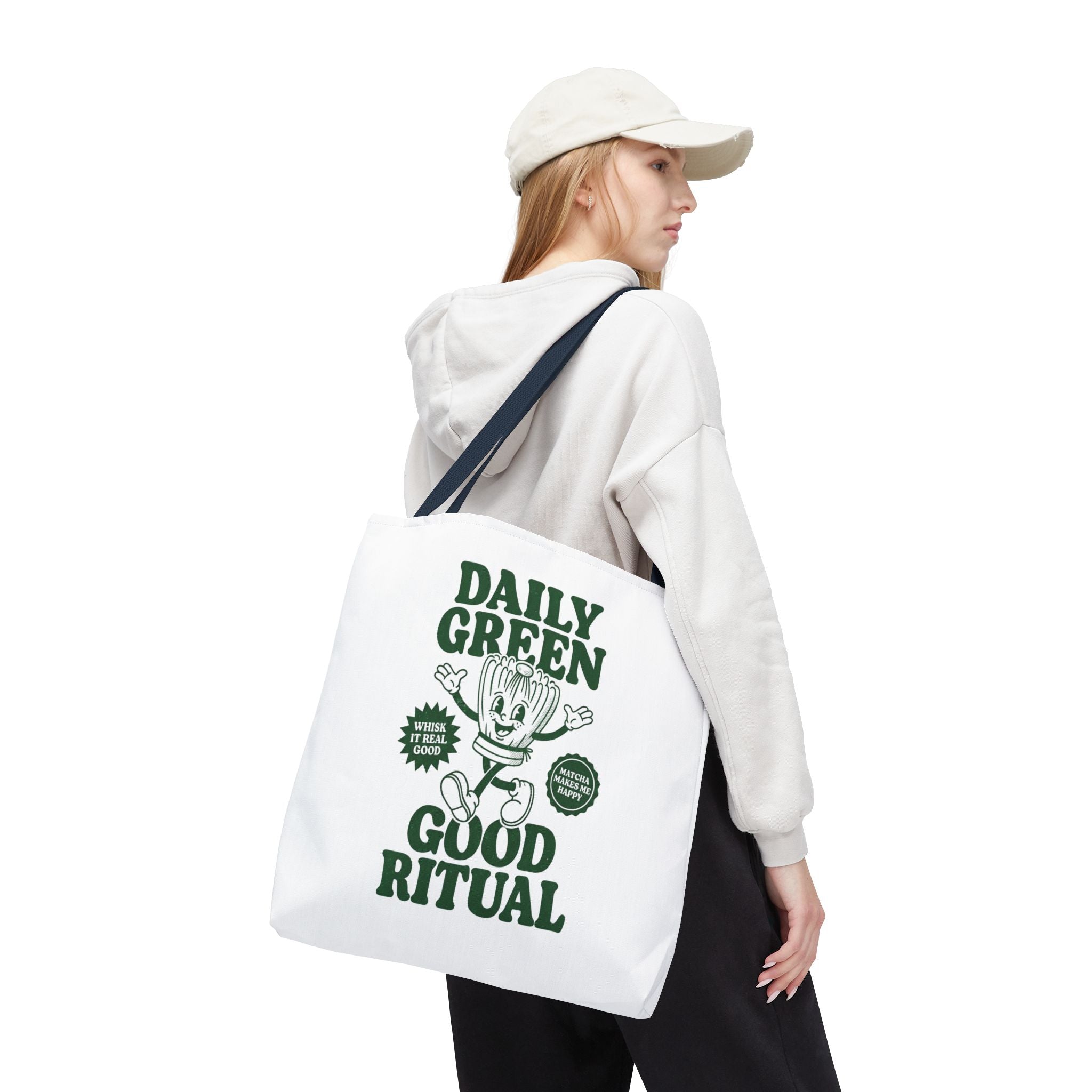 "Daily Green Good Ritual" Eco-Friendly Grocery Tote