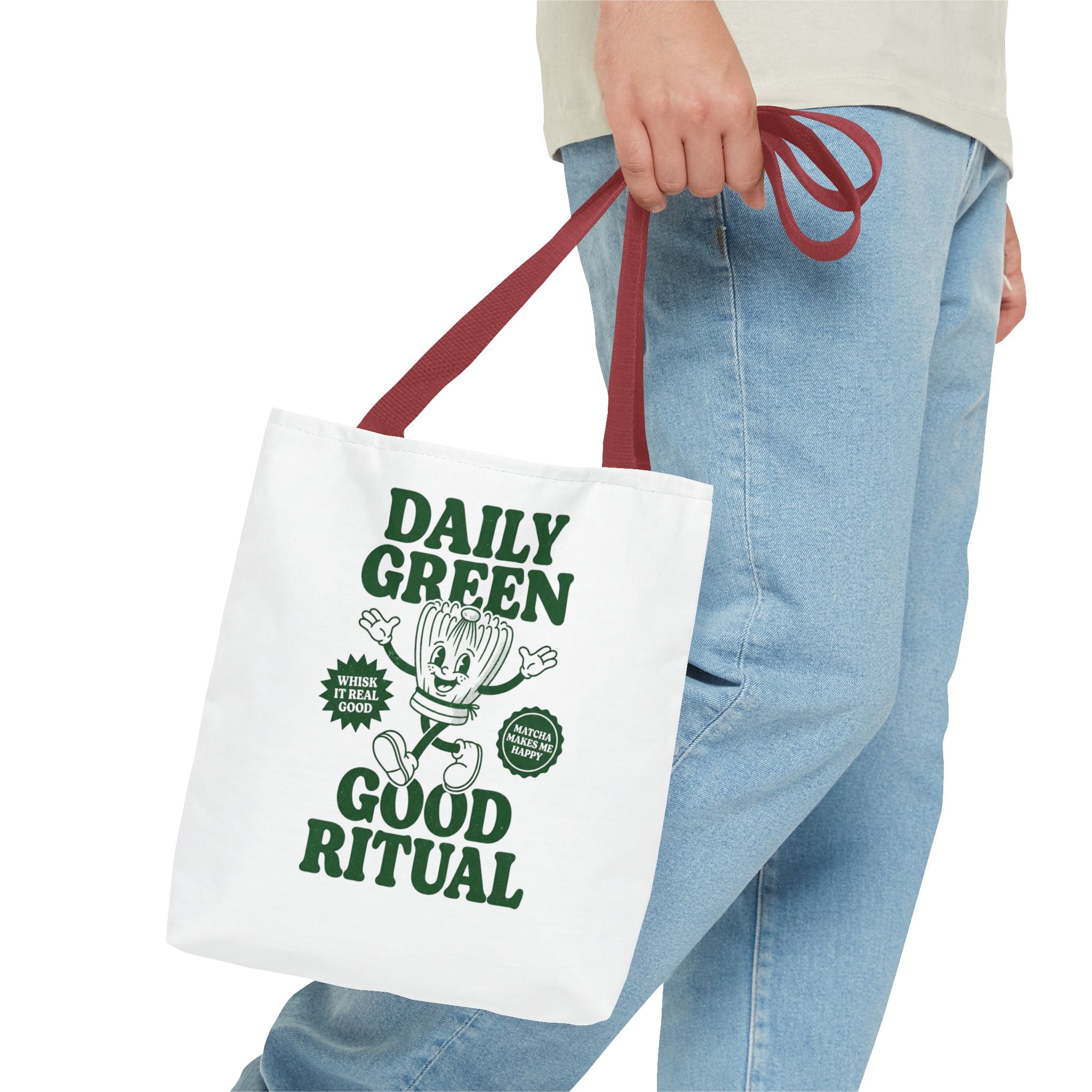 "Daily Green Good Ritual" Eco-Friendly Grocery Tote