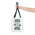 "Daily Green Good Ritual" Eco-Friendly Grocery Tote