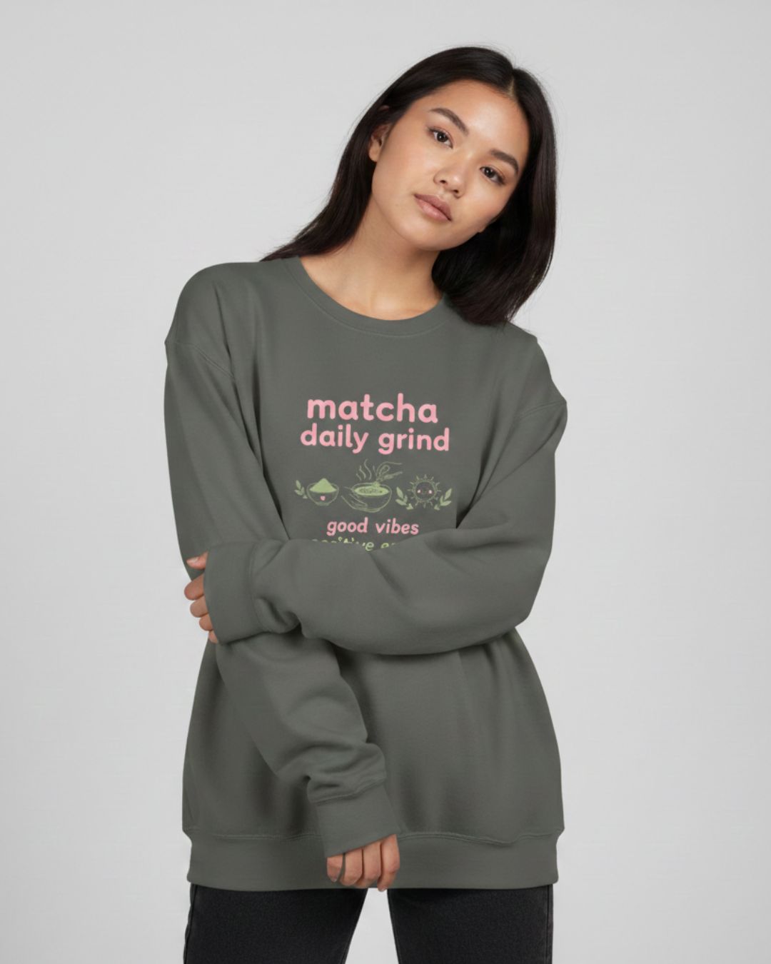 "good vibes, positive energy" Cozy Tea Lover Pullover