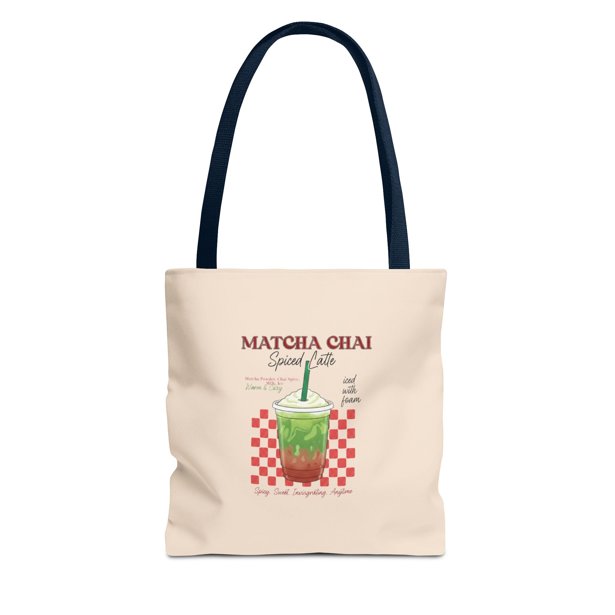 Retro Checker Iced Drink Graphic Tote