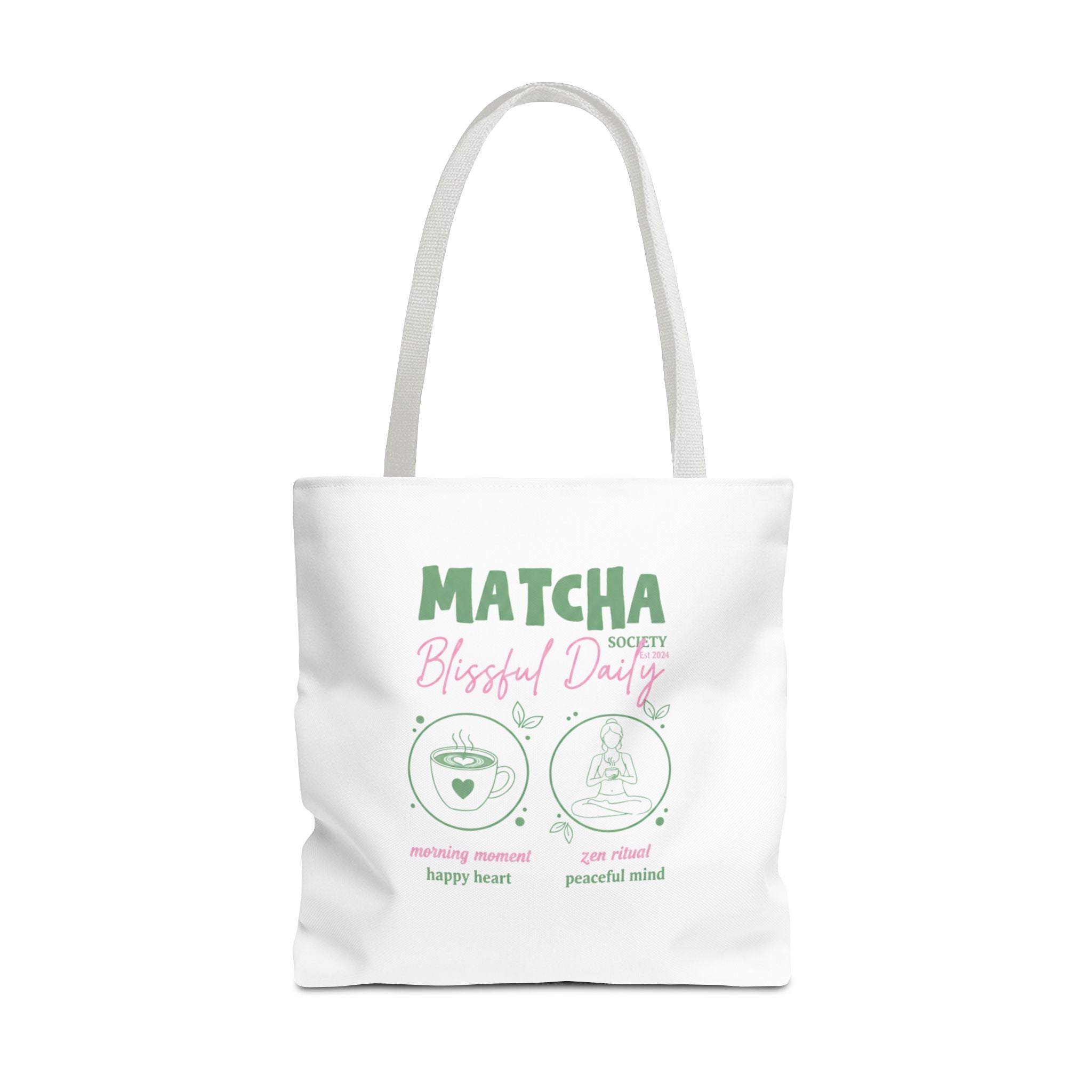 Cute Green Tea Illustration, 'Matcha Blissful Days' Eco Shopper