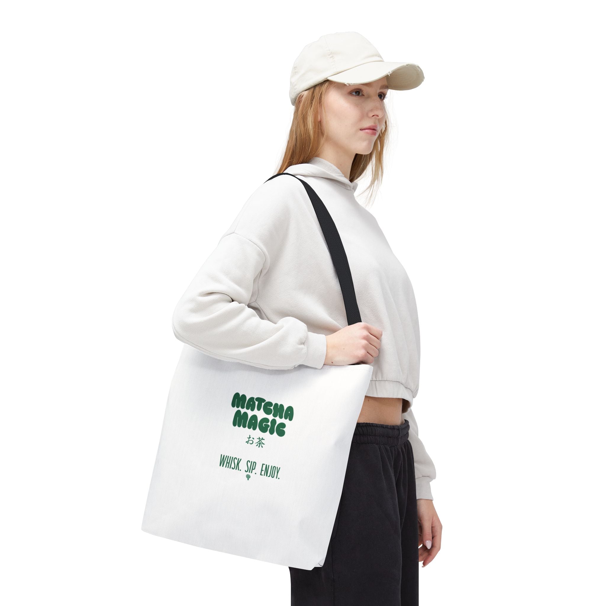 "Matcha Magic" Printed Reusable Grocery & Everyday Carry Tote