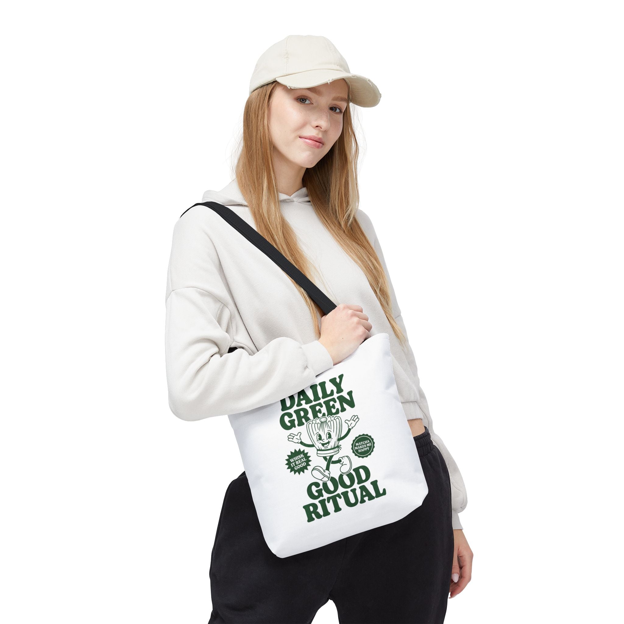 "Daily Green Good Ritual" Eco-Friendly Grocery Tote