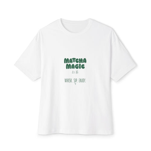 "Matcha Magic" Oversized Boxy T-Shirt for Tea Lovers