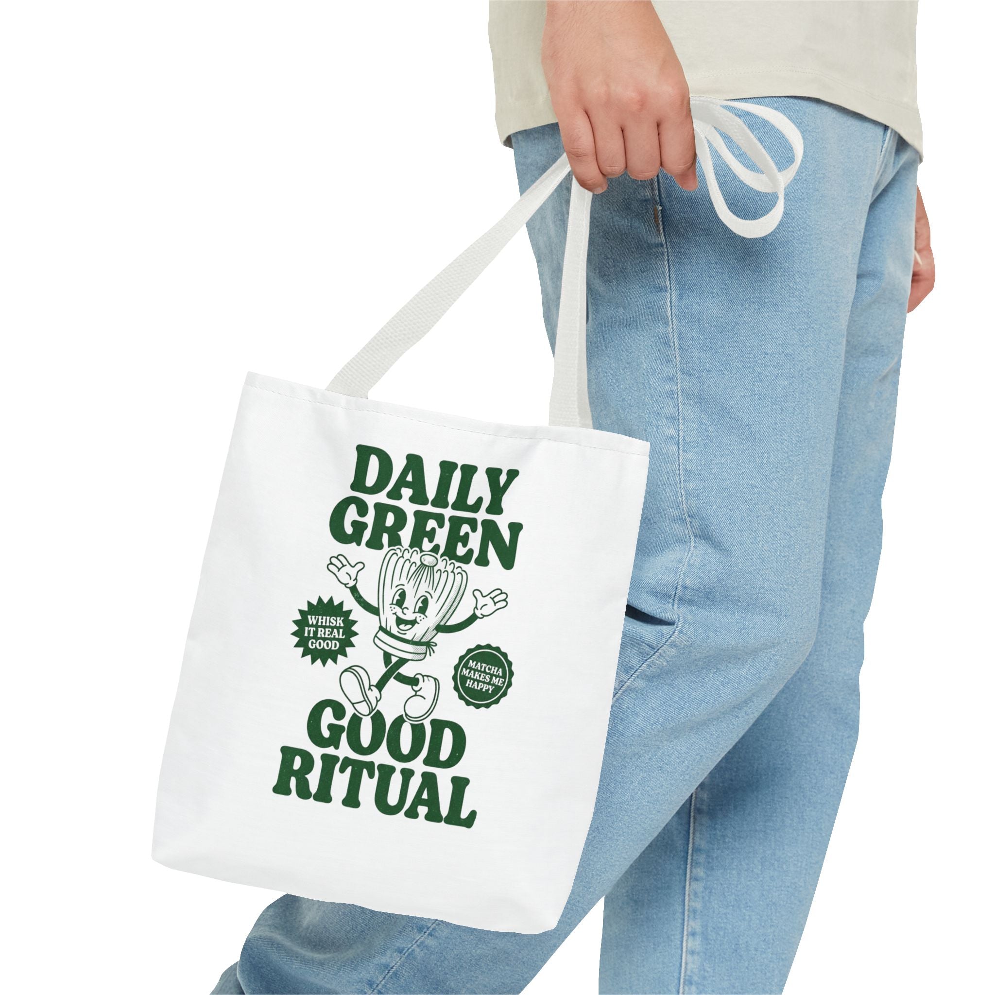 "Daily Green Good Ritual" Eco-Friendly Grocery Tote