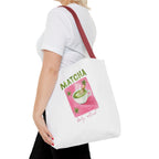'Matcha Daily Ritual' Illustrated Tea Canvas Tote