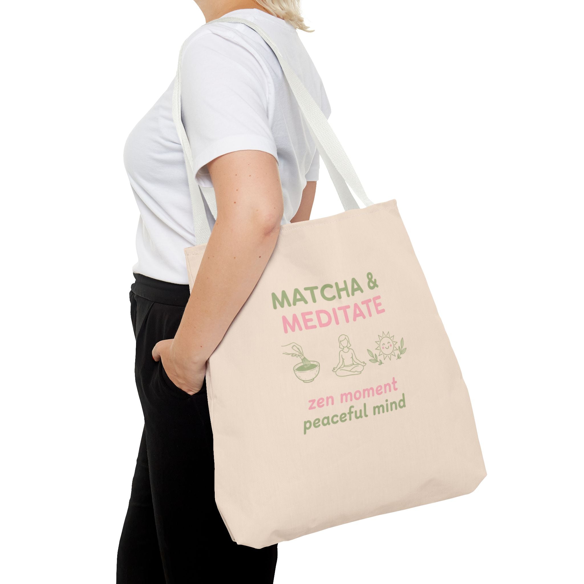 Zen Moment, Peaceful Mind Canvas Tote