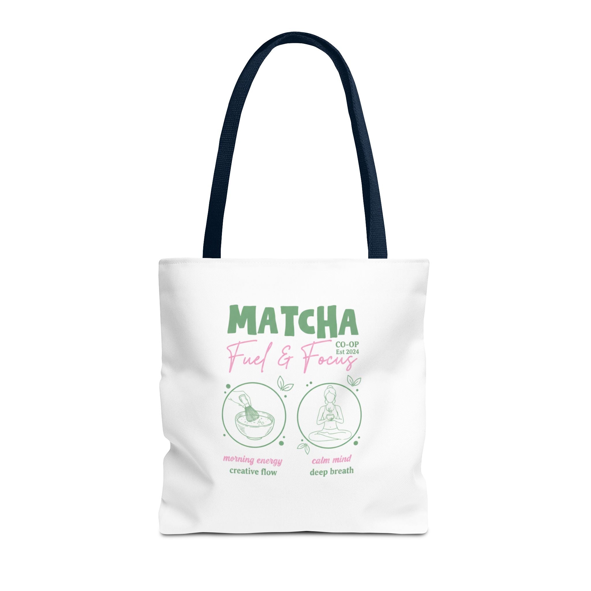 Eco Coffee Tea Shopper with 'Matcha: Fuel & Focus' Graphic