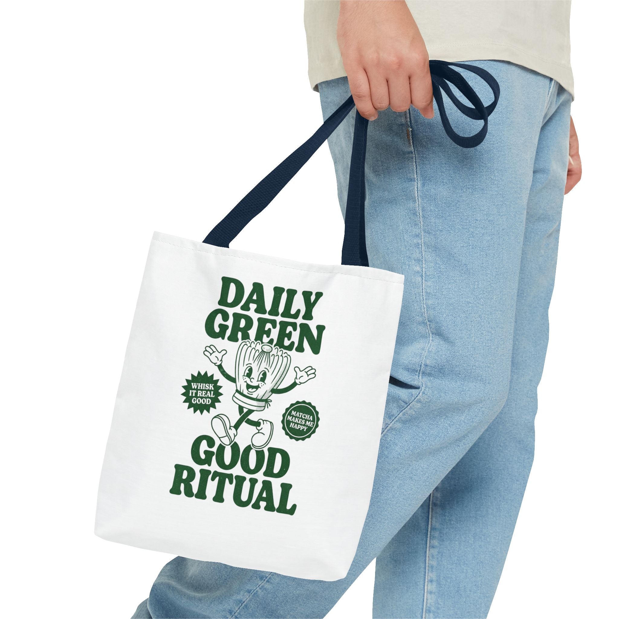 "Daily Green Good Ritual" Eco-Friendly Grocery Tote