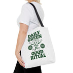 "Daily Green Good Ritual" Eco-Friendly Grocery Tote