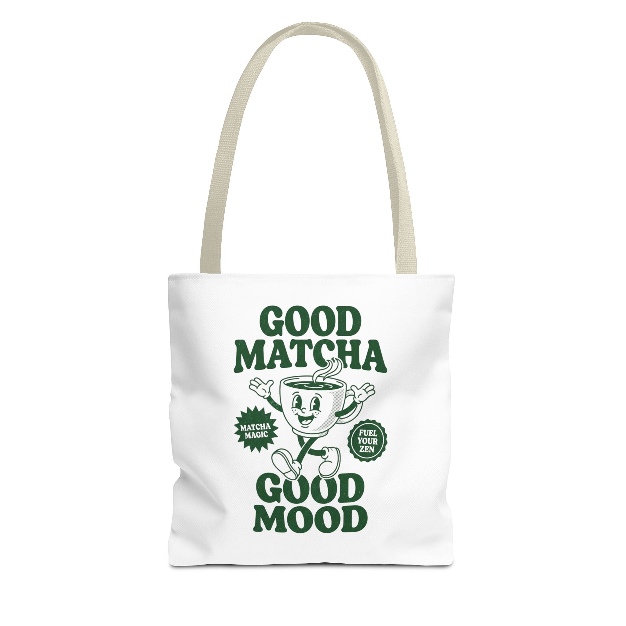 "Good Matcha Good Mood" Reusable Grocery & Coffee Lover Tote