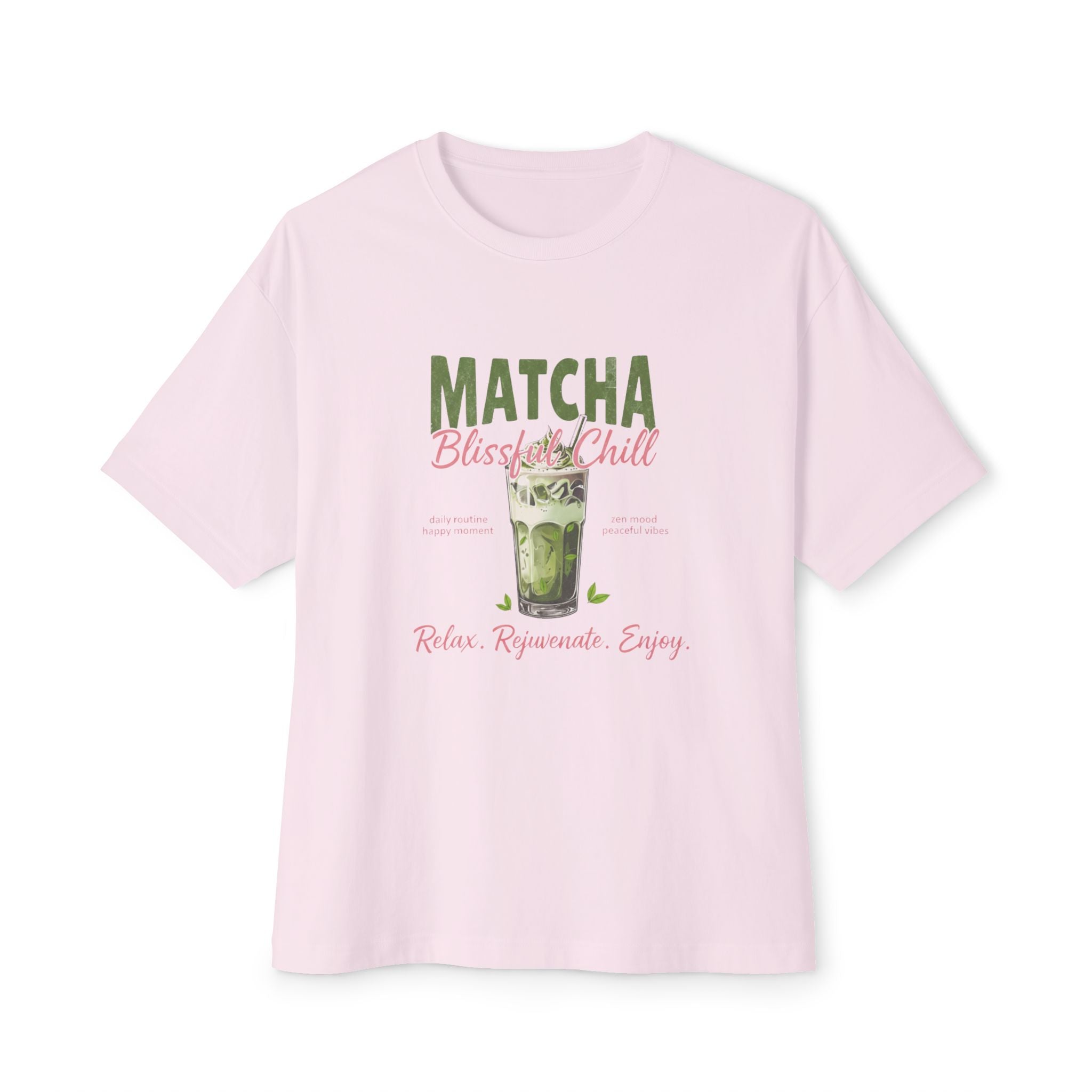 Matcha Bliss Tee — Pink Iced Matcha Graphic T-Shirt