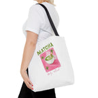 'Matcha Daily Ritual' Illustrated Tea Canvas Tote