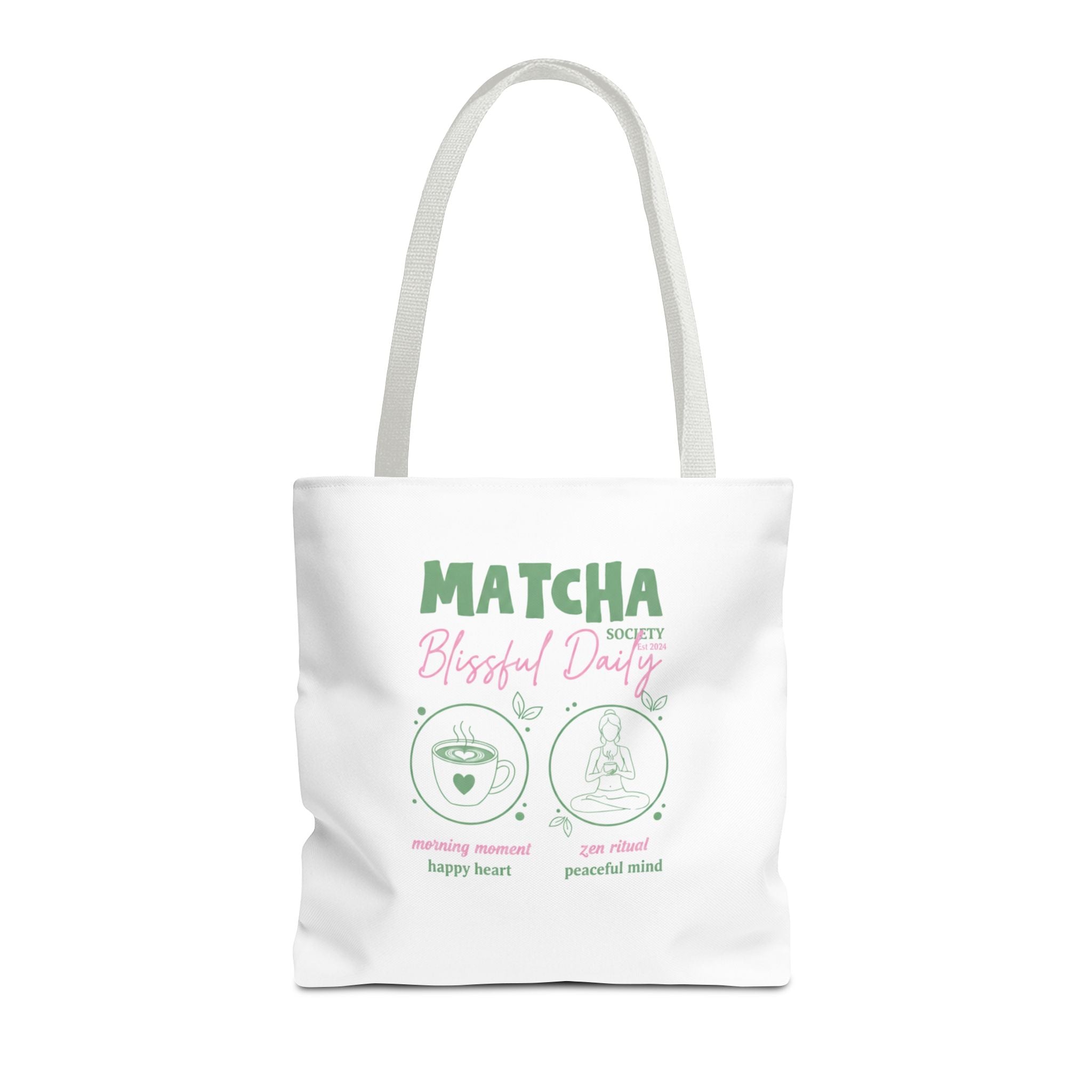 Cute Green Tea Illustration, 'Matcha Blissful Days' Eco Shopper