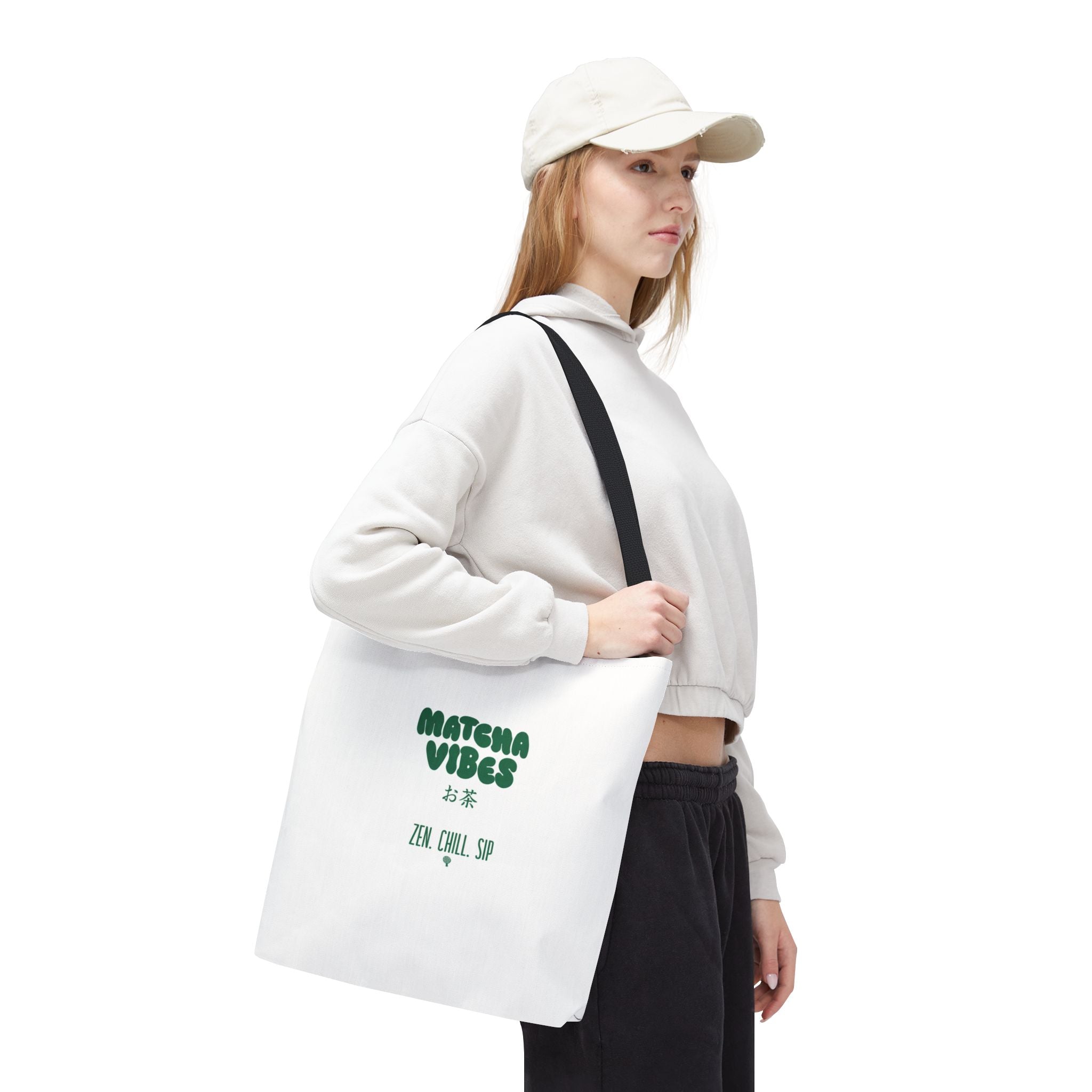 Zen Chill Sip Japanese Tea Canvas Tote