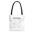 Cute Green Tea Illustration, 'Matcha Blissful Days' Eco Shopper